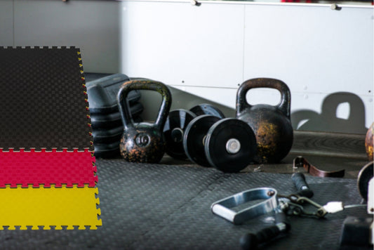 home gym boden aus puzzle matten