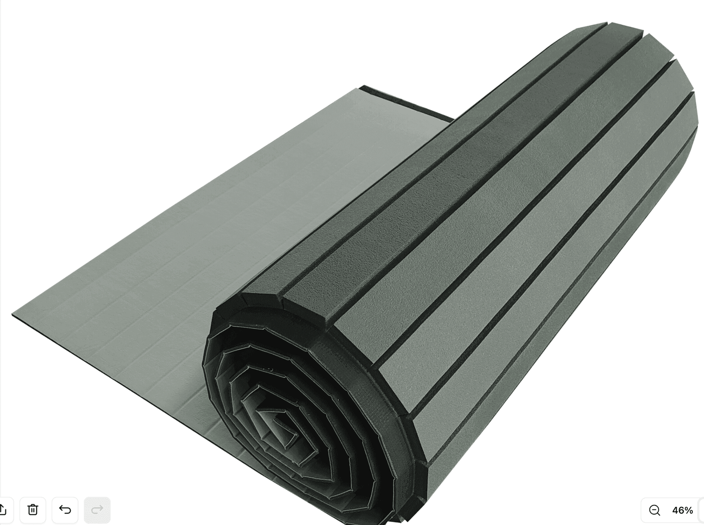 Teilweise ausgerollte grüne Just Mats Roll-Judomatte mit 4cm Dicke, ideal für Judo, MMA und Turnen mit robuster Oberfläche.