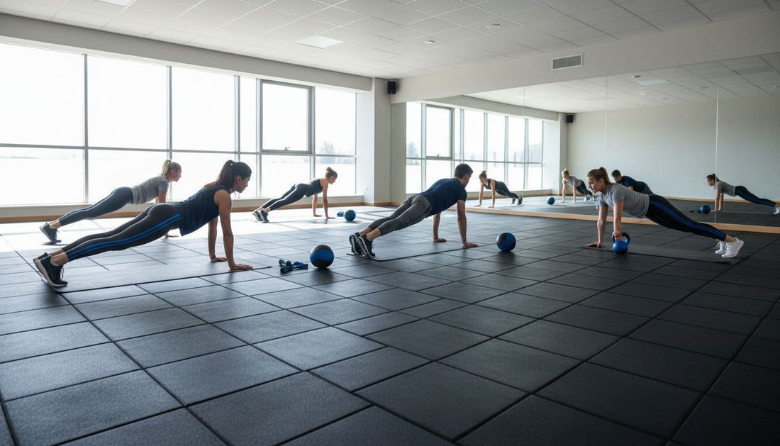 Professioneller Fitnessraum Bodenmatten