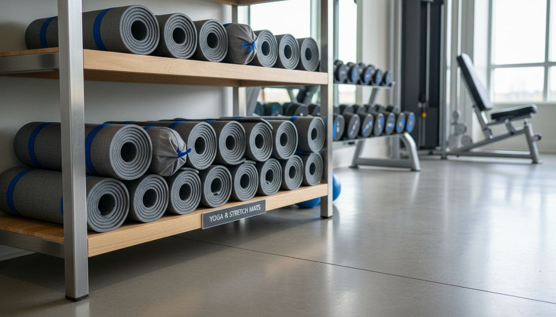 Fitnessmatten Lager Fitnessstudio Regal