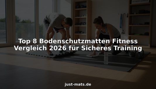 Im eigenen Fitnessraum werden gerade Gymnastikmatten ausgelegt.