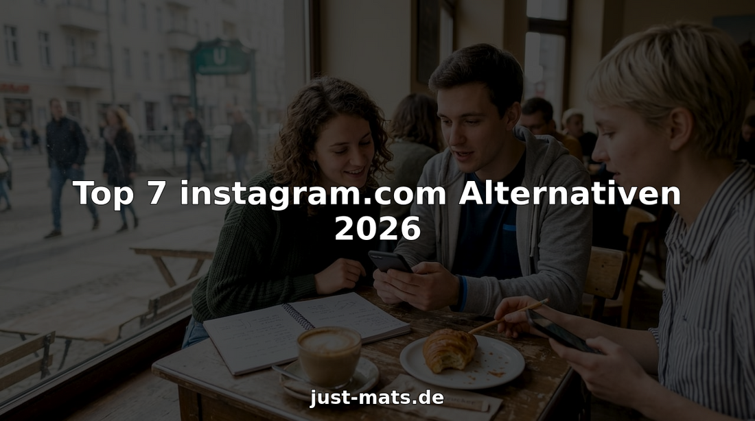 In einem Café unterhalten sich junge Erwachsene darüber, welche Alternativen es zu den gängigen sozialen Netzwerken gibt.