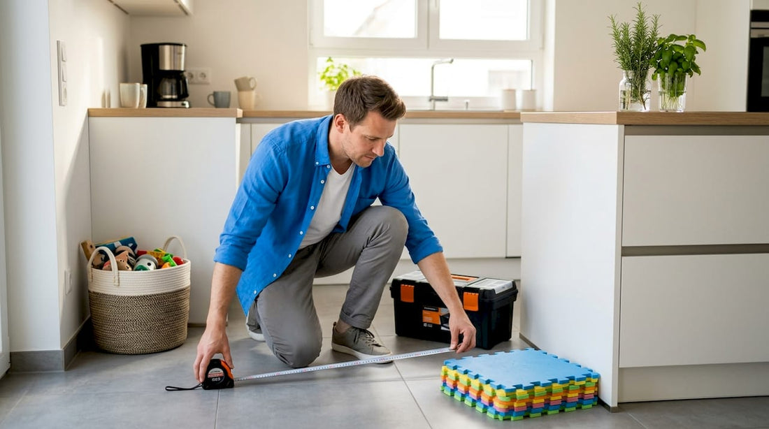 Ein Vater vermisst das Zimmer, um eine Spielfläche für seine Kinder einzurichten.