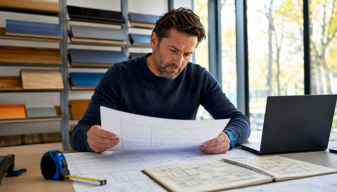 Architekt überprüft Richtlinien zur Barrierefreiheit von Sportbodenbelägen