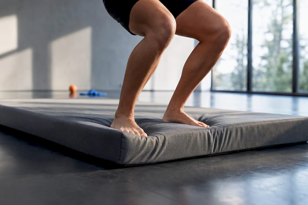 Gesteuerte Landung auf einer verdichteten Trainingsmatte