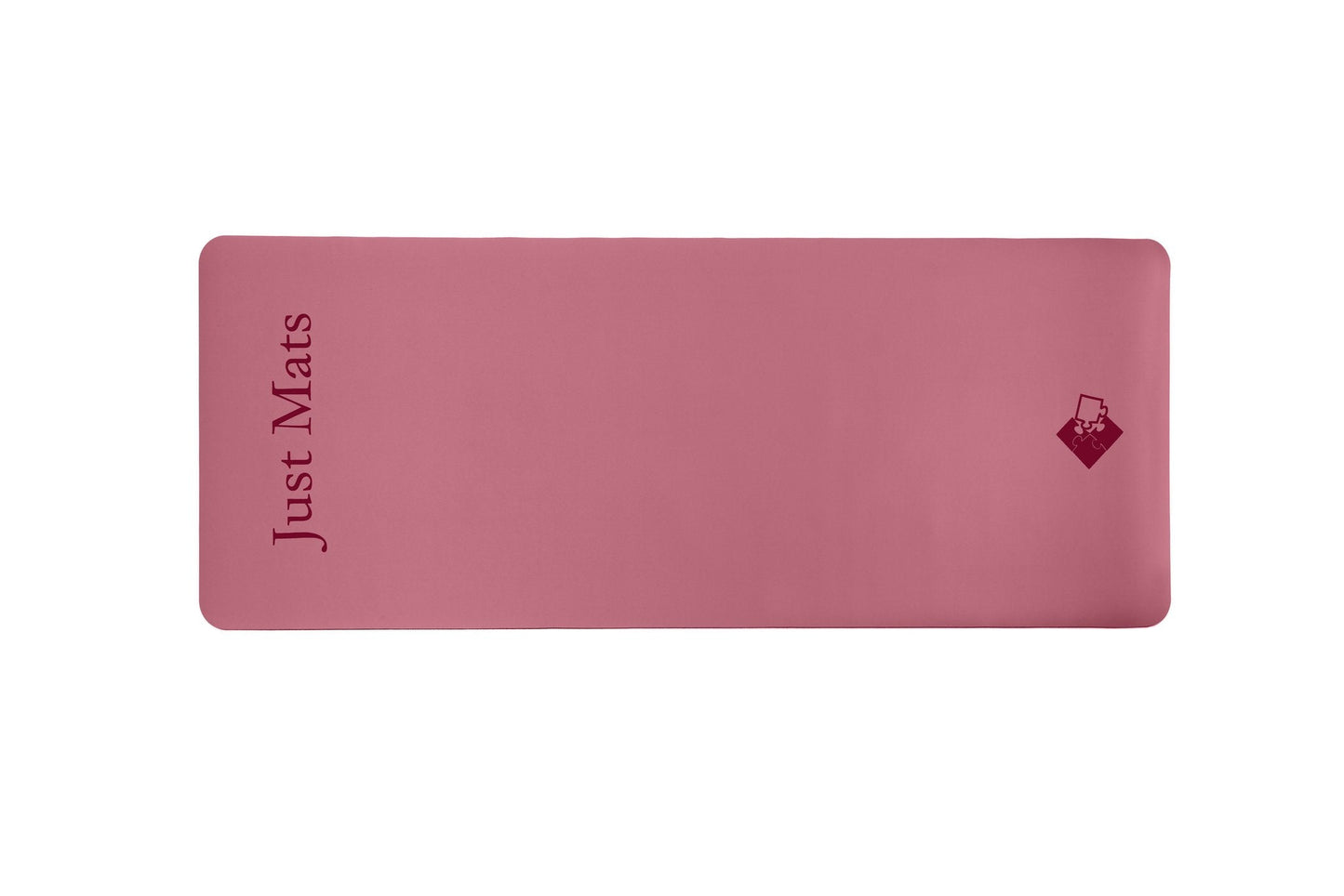 Rosa Yogamatte PUREFLOW PRO aus Naturkautschuk und PU-Leder mit kratzfester Oberfläche für optimalen Grip.