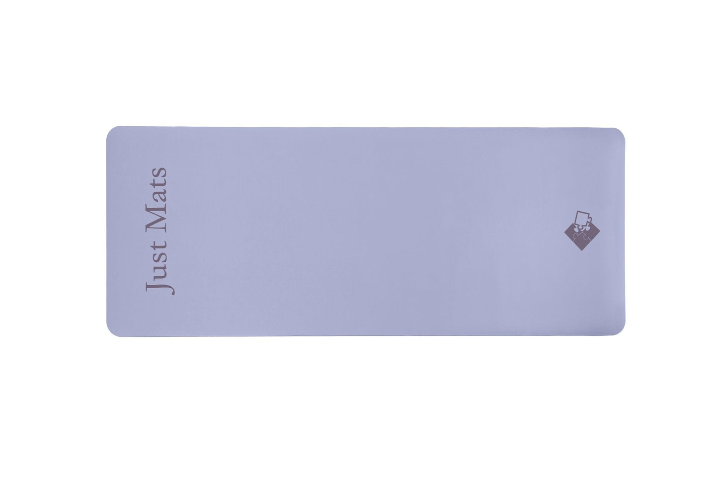 Minimalistische Yogamatte PUREFLOW PRO aus Naturkautschuk und kratzfestem PU-Leder in sanftem Lila.