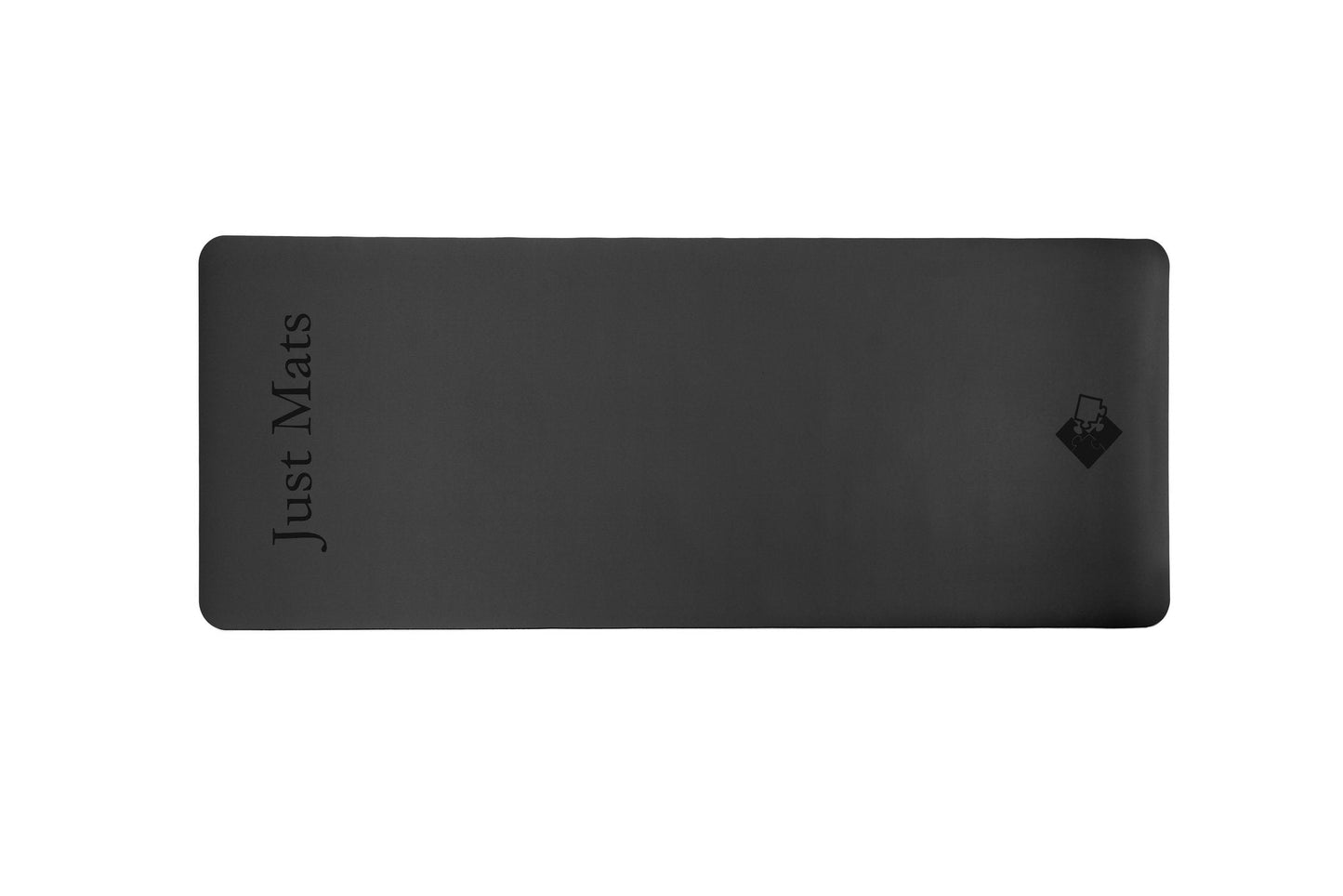 Minimalistische Yogamatte PUREFLOW PRO aus Naturkautschuk und kratzfestem PU-Leder in Schwarz, ideal für Tierbesitzer.
