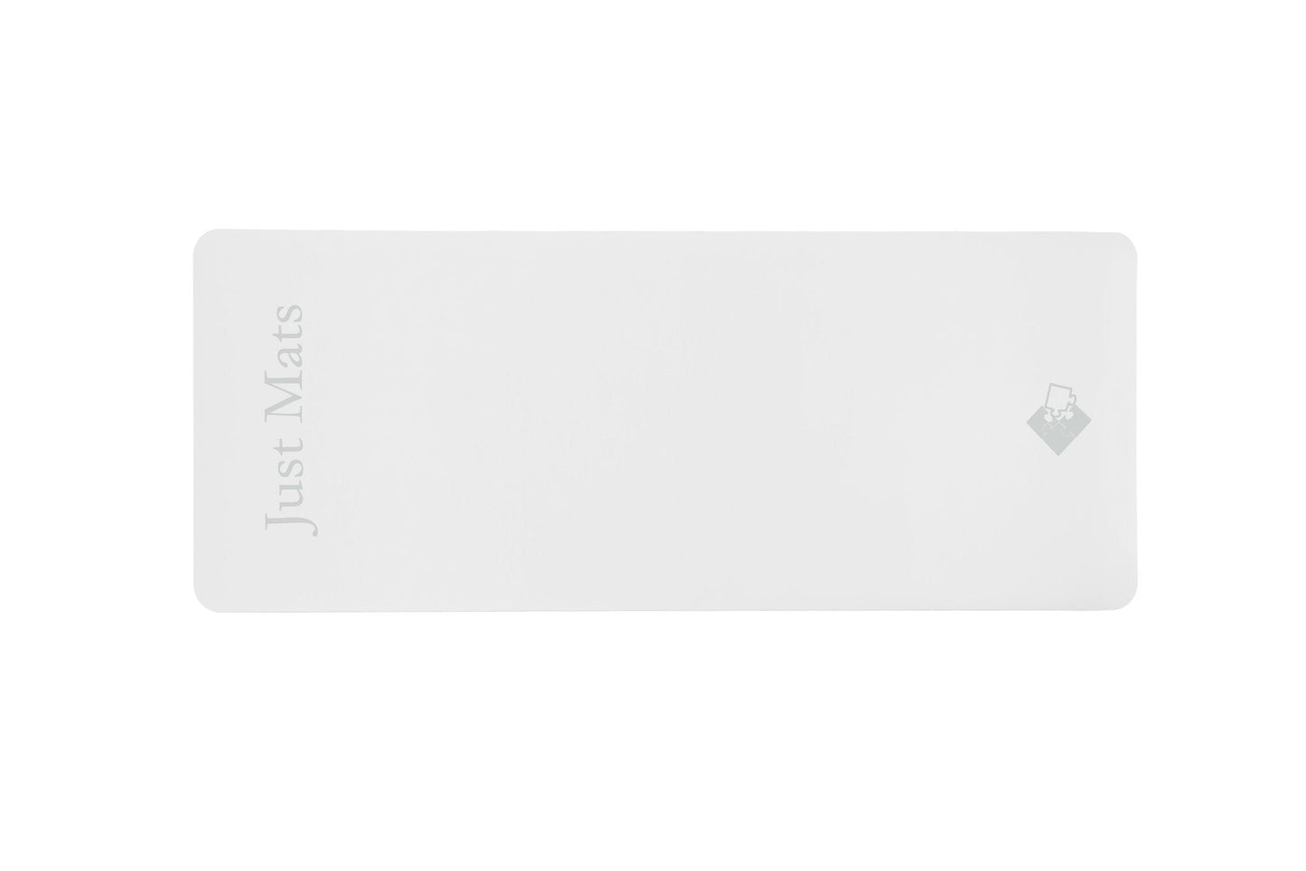 Minimalistische Yogamatte PUREFLOW PRO aus Naturkautschuk und kratzfestem PU-Leder in Weiß, ideal für Tierbesitzer.