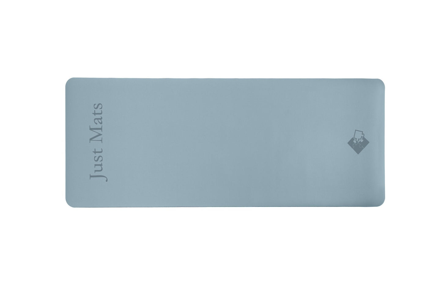 Yogamatte PUREFLOW PRO in sanftem Blau aus Naturkautschuk und kratzfestem PU-Leder, ideal für den täglichen Gebrauch.