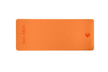 Yogamatte PUREFLOW PRO in Orange aus Naturkautschuk und kratzfestem PU-Leder mit rutschfester Oberfläche.