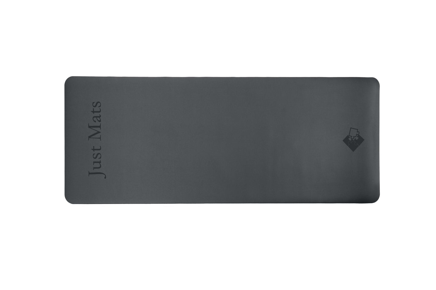 Minimalistische Yogamatte PUREFLOW PRO aus Naturkautschuk und kratzfestem PU-Leder in Schwarz, ideal für Tierbesitzer.