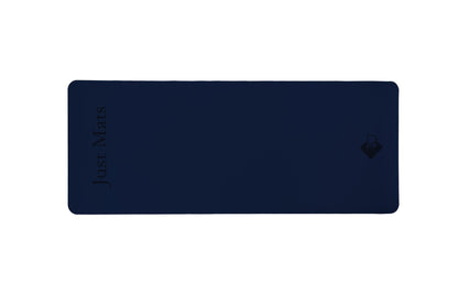 Dunkelblaue Yogamatte PUREFLOW PRO aus Naturkautschuk und PU-Leder mit kratzfester, rutschfester Oberfläche.