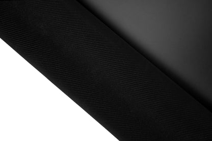 Rutschfeste Yogamatte PUREFLOW PRO aus Naturkautschuk und PU-Leder in Schwarz mit kratzfester Oberfläche.