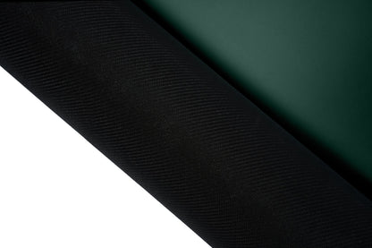 Rutschfeste Yogamatte PUREFLOW PRO aus Naturkautschuk und PU-Leder in Schwarz mit kratzfester Oberfläche.