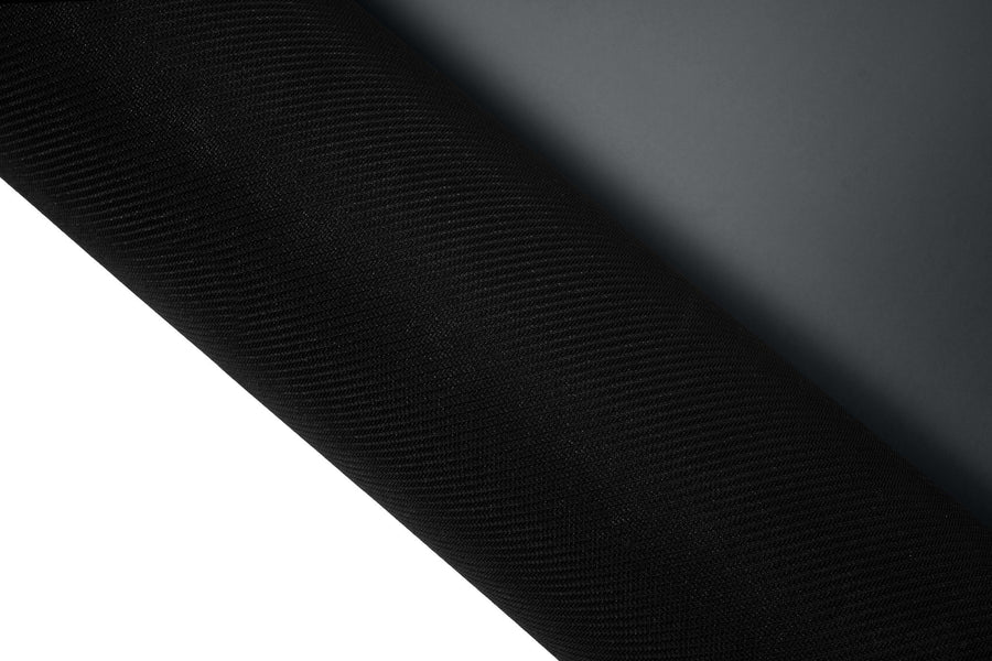 Rutschfeste Yogamatte PUREFLOW PRO aus Naturkautschuk und kratzfestem PU-Leder in Schwarz, ideal für Tierbesitzer.