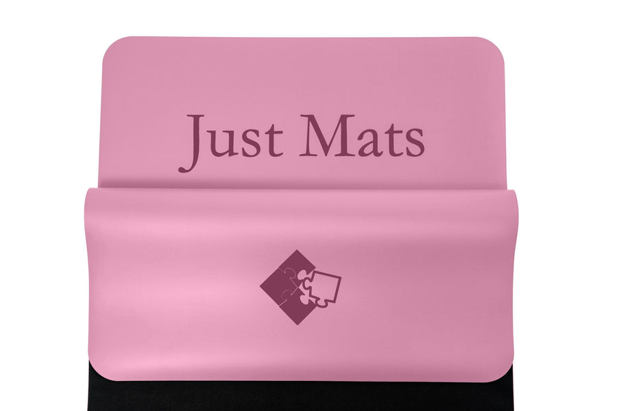 Yogamatte PUREFLOW PRO in Rosa aus Naturkautschuk und PU-Leder mit kratzfester Oberfläche und optimalem Grip.