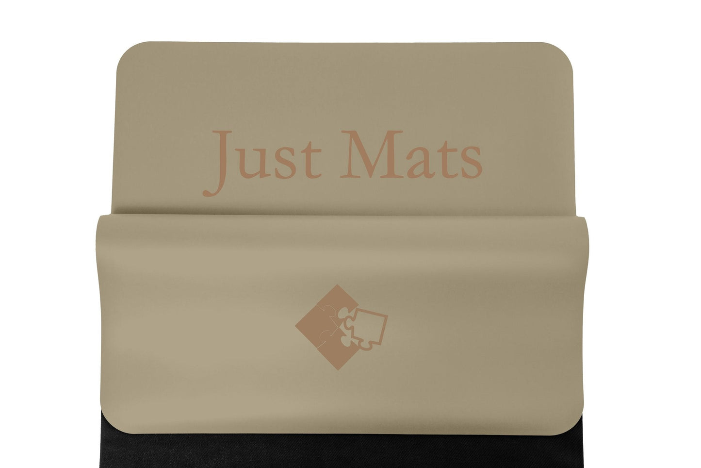Minimalistische Yogamatte PUREFLOW PRO aus Naturkautschuk und PU-Leder in Beige, ideal für Tierbesitzer und täglichen