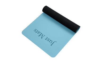 Yogamatte PUREFLOW PRO in Blau mit rutschfester PU-Leder-Oberfläche, ideal für Tierbesitzer und täglichen Gebrauch.