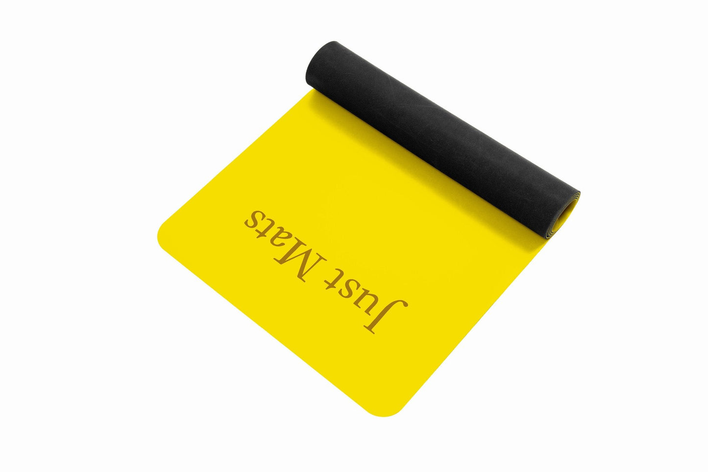Yogamatte PUREFLOW PRO in Gelb und Schwarz aus Naturkautschuk und PU-Leder mit rutschfester Struktur.