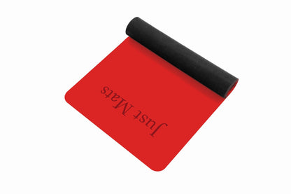 Rote Yogamatte PUREFLOW PRO aus Naturkautschuk und PU-Leder mit rutschfester Struktur, ideal für Tierbesitzer.
