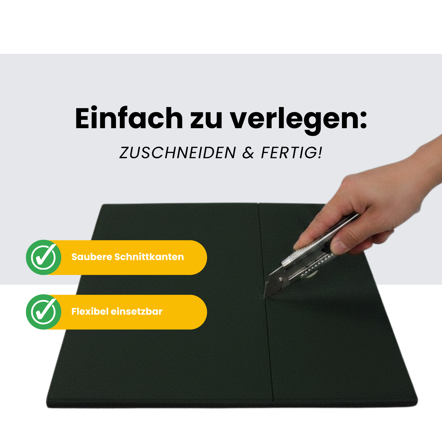 Bodenschutzmatte Pro | Granulat-feine Körnung | Fitnessboden
