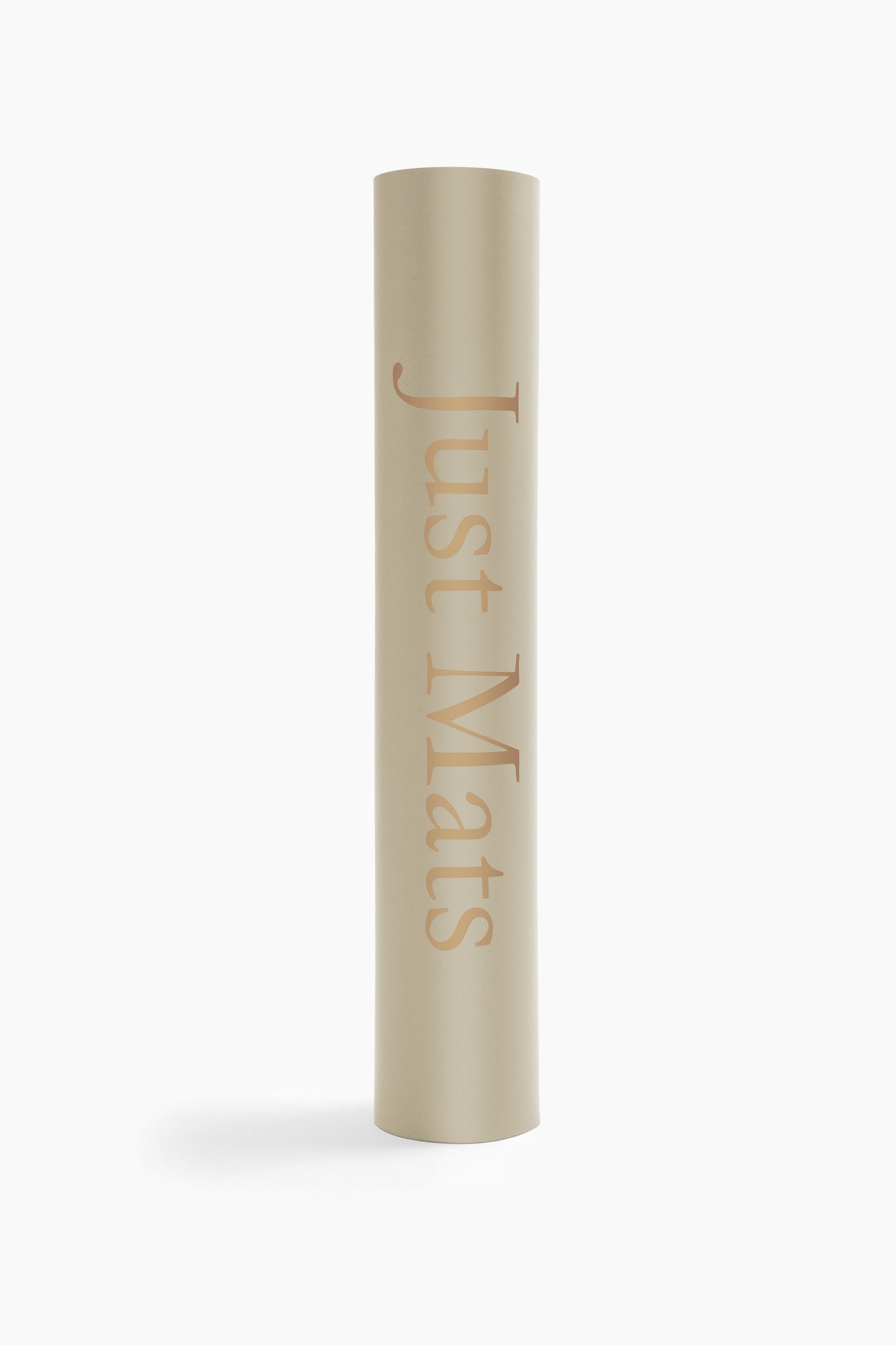 Minimalistische Yogamatte PUREFLOW PRO aus Naturkautschuk und PU-Leder in Beige, ideal für Tierbesitzer und täglichen