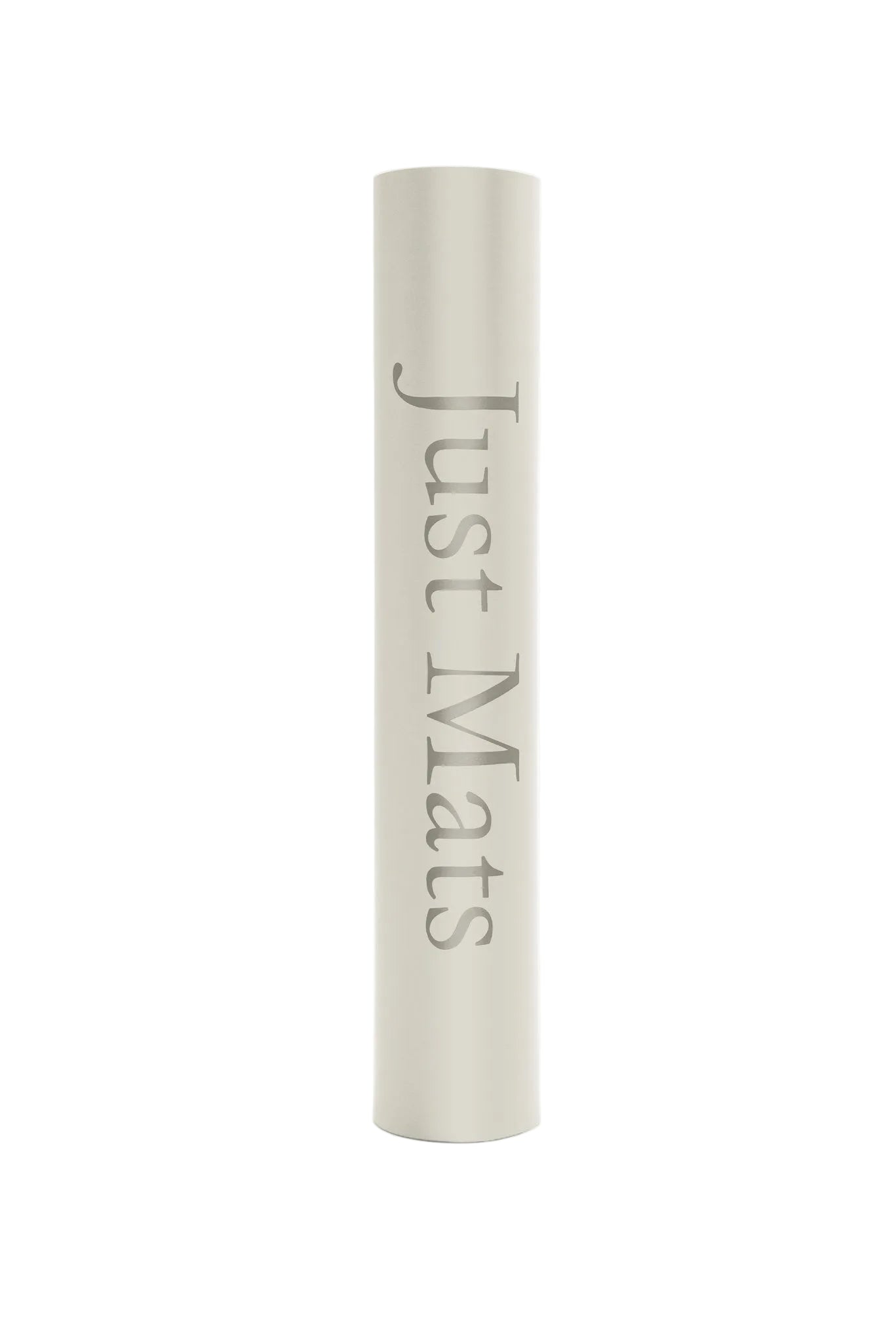 Yogamatte PUREFLOW PRO aus Naturkautschuk und kratzfestem PU-Leder in elegantem Beige, ideal für Haustierbesitzer.