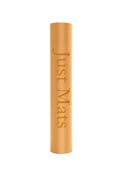 Yogamatte PUREFLOW PRO aus Naturkautschuk und PU-Leder in Orange, ideal für Haustierbesitzer mit kratzfester Oberfläche.