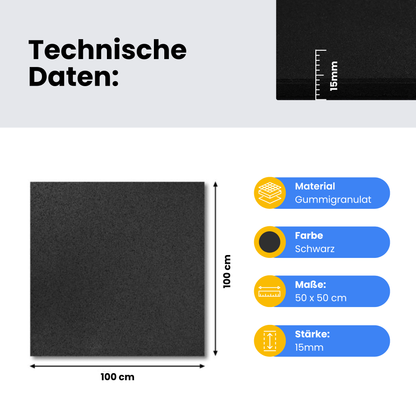 Bodenschutzmatte Pro | Granulat-feine Körnung | Fitnessboden