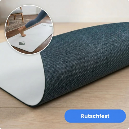Rutschfeste Yogamatte PUREFLOW PRO aus Naturkautschuk und PU-Leder in Dunkelblau, ideal für den täglichen Gebrauch.